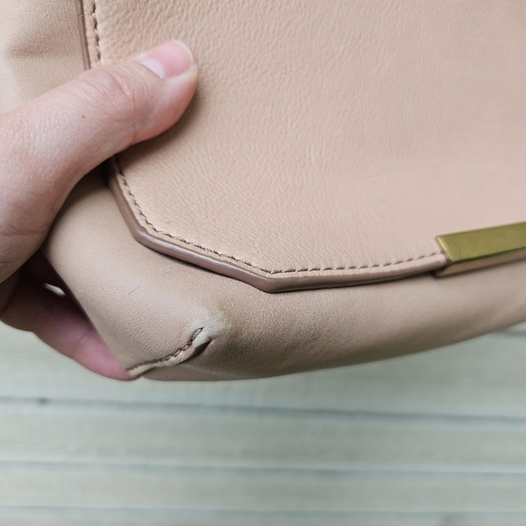 J. Crew blush pink leather rectangular flap crossbody bag - Picture 11 of 14